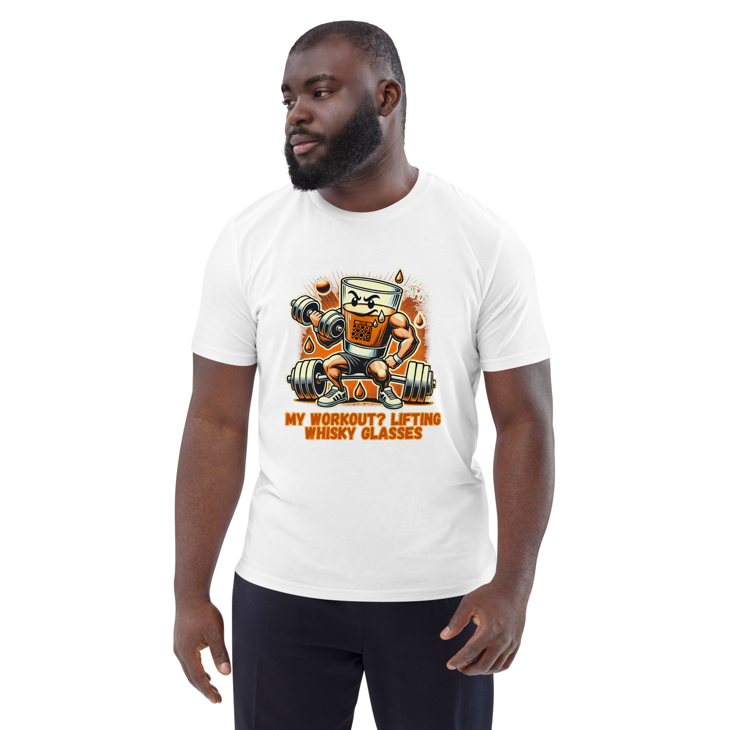 Cellar 8T Whisky - Workout - Unisex Organic Cotton T-Shirt image 18