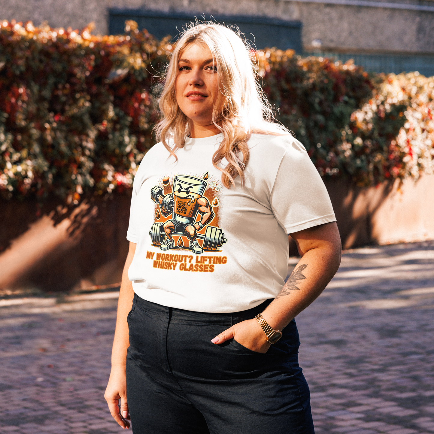 Cellar 8T Whisky - Workout - Unisex Organic Cotton T-Shirt image 13