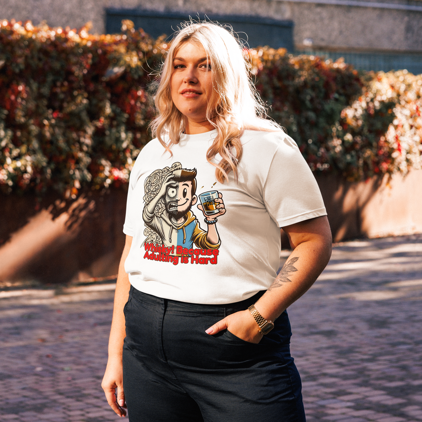 Cellar 8T Whisky - Adulting - Unisex Organic Cotton T-Shirt image 15