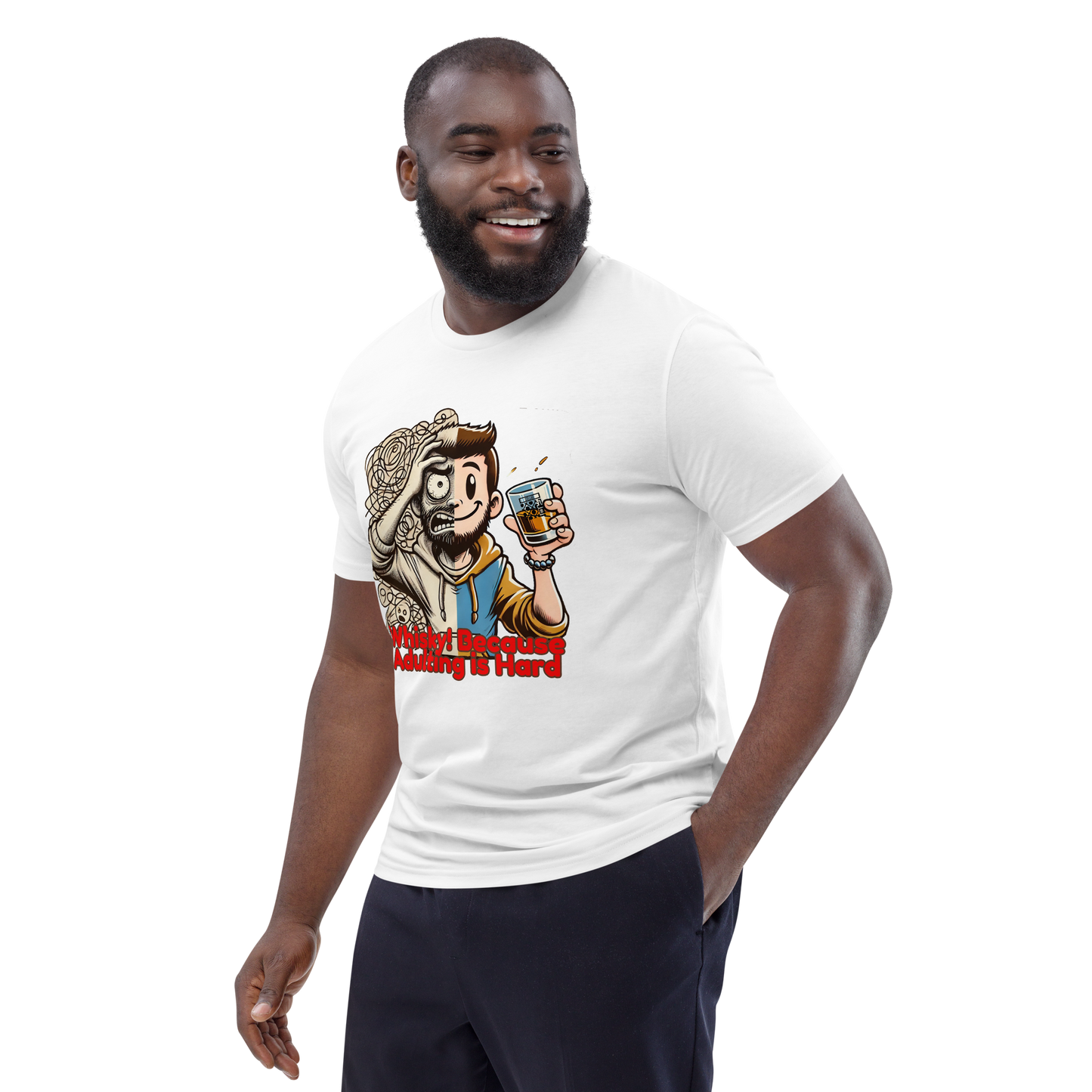 Cellar 8T Whisky - Adulting - Unisex Organic Cotton T-Shirt image 22