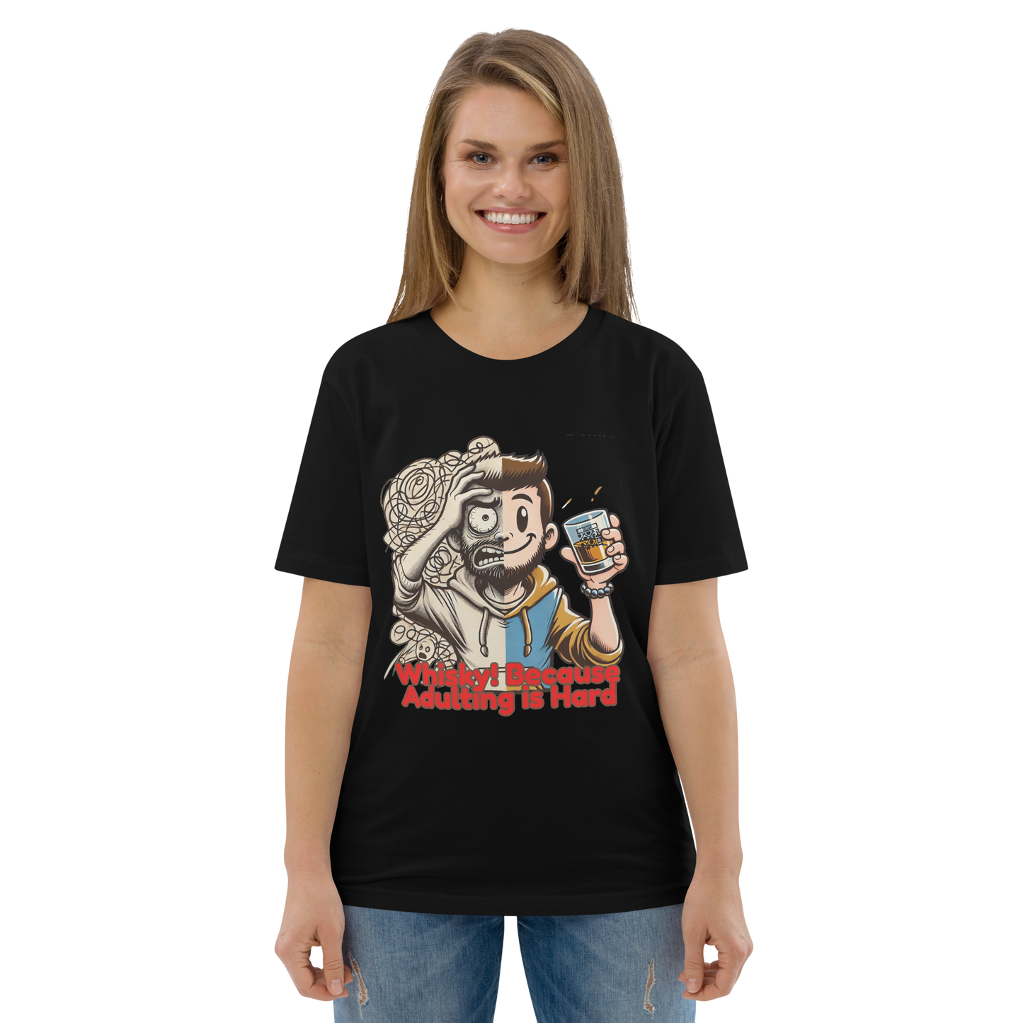 Cellar 8T Whisky - Adulting - Unisex Organic Cotton T-Shirt image 13