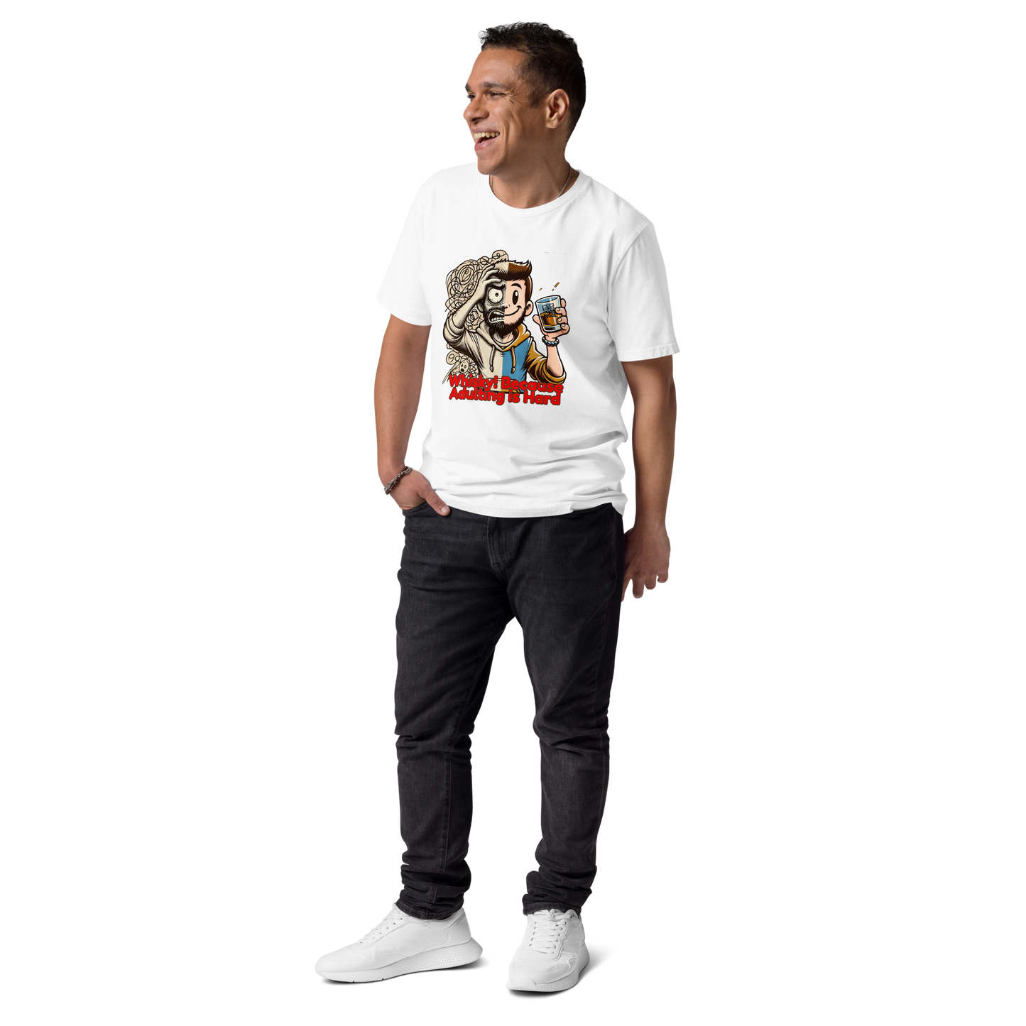 Cellar 8T Whisky - Adulting - Unisex Organic Cotton T-Shirt image 27