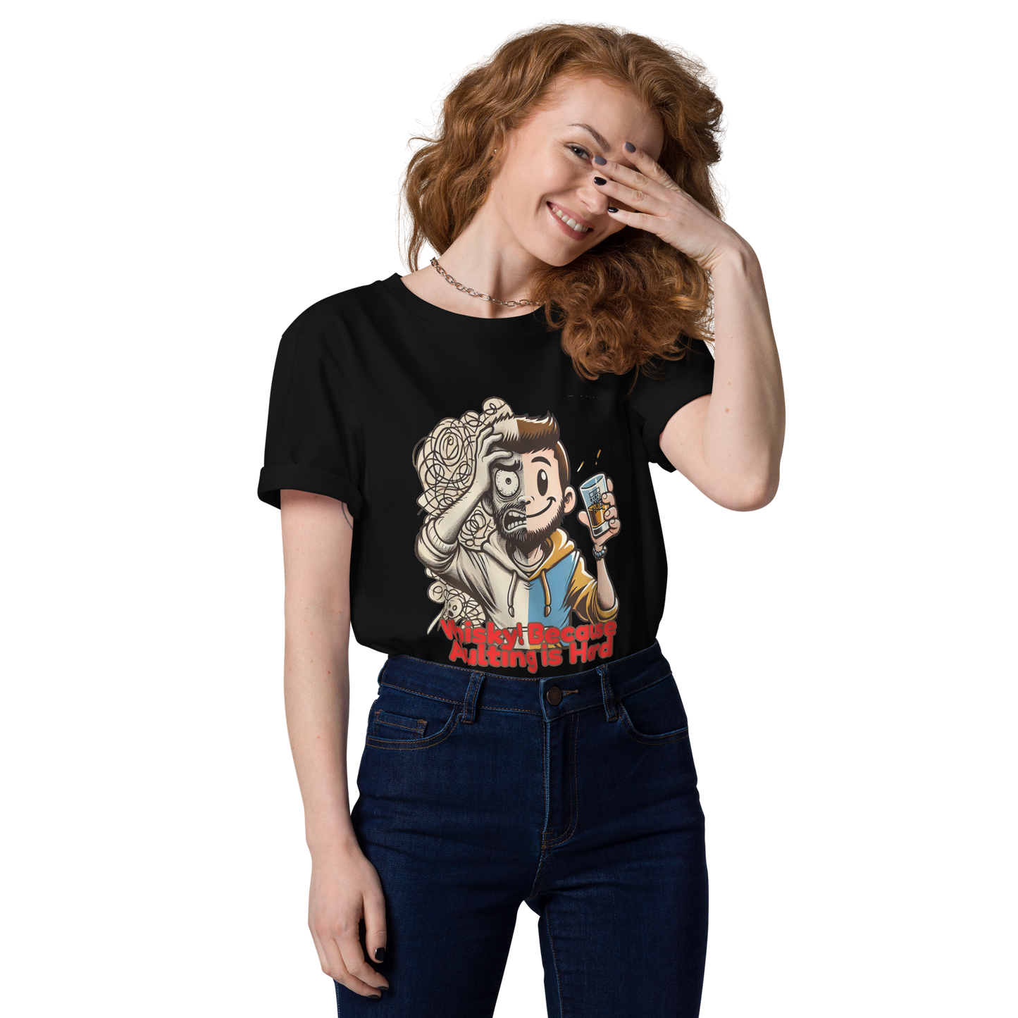Cellar 8T Whisky - Adulting - Unisex Organic Cotton T-Shirt image 21