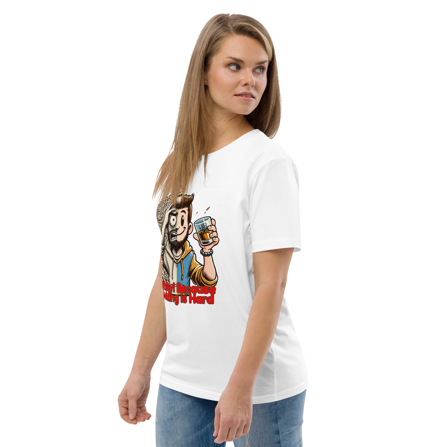 Cellar 8T Whisky - Adulting - Unisex Organic Cotton T-Shirt image 2