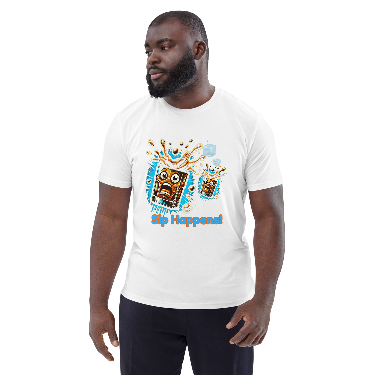 Cellar 8T Whisky - Sip Happens - Unisex Organic Cotton T-Shirt image 22