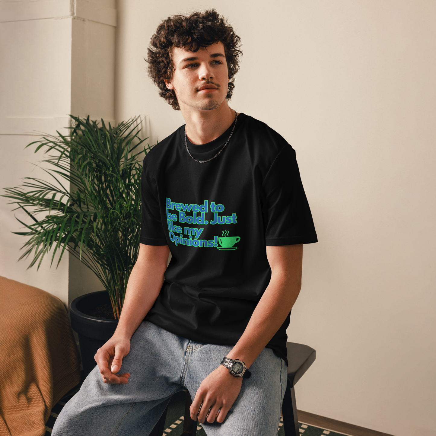 Cellar 8T Coffee - Brewed - Unisex Organic Cotton T-Shirt image 10