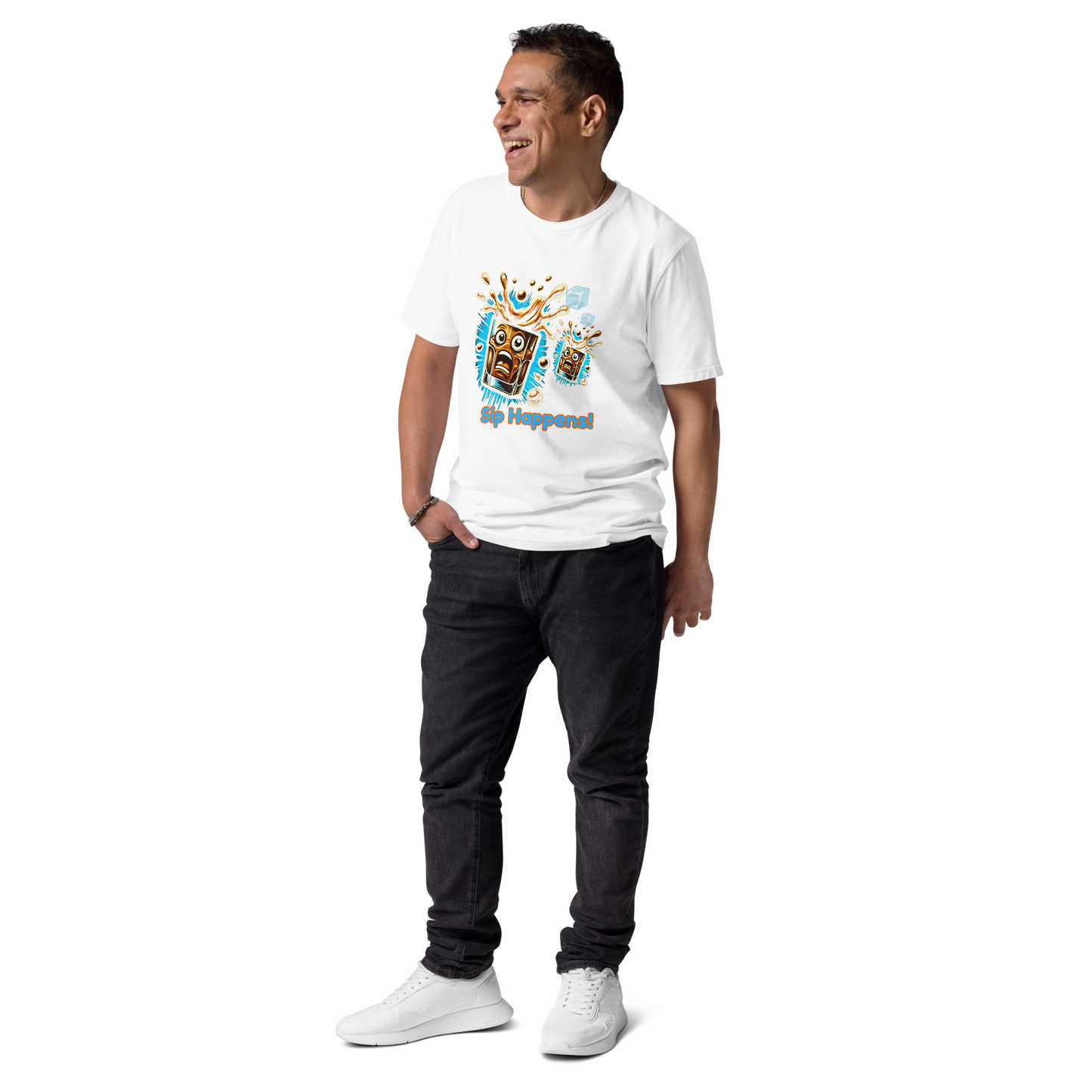 Cellar 8T Whisky - Sip Happens - Unisex Organic Cotton T-Shirt image 20