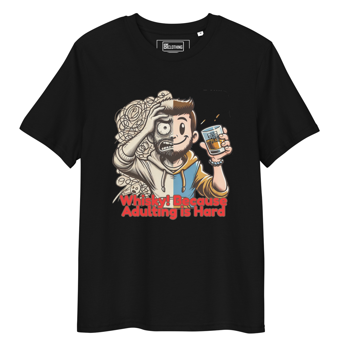 Cellar 8T Whisky - Adulting - Unisex Organic Cotton T-Shirt image 30