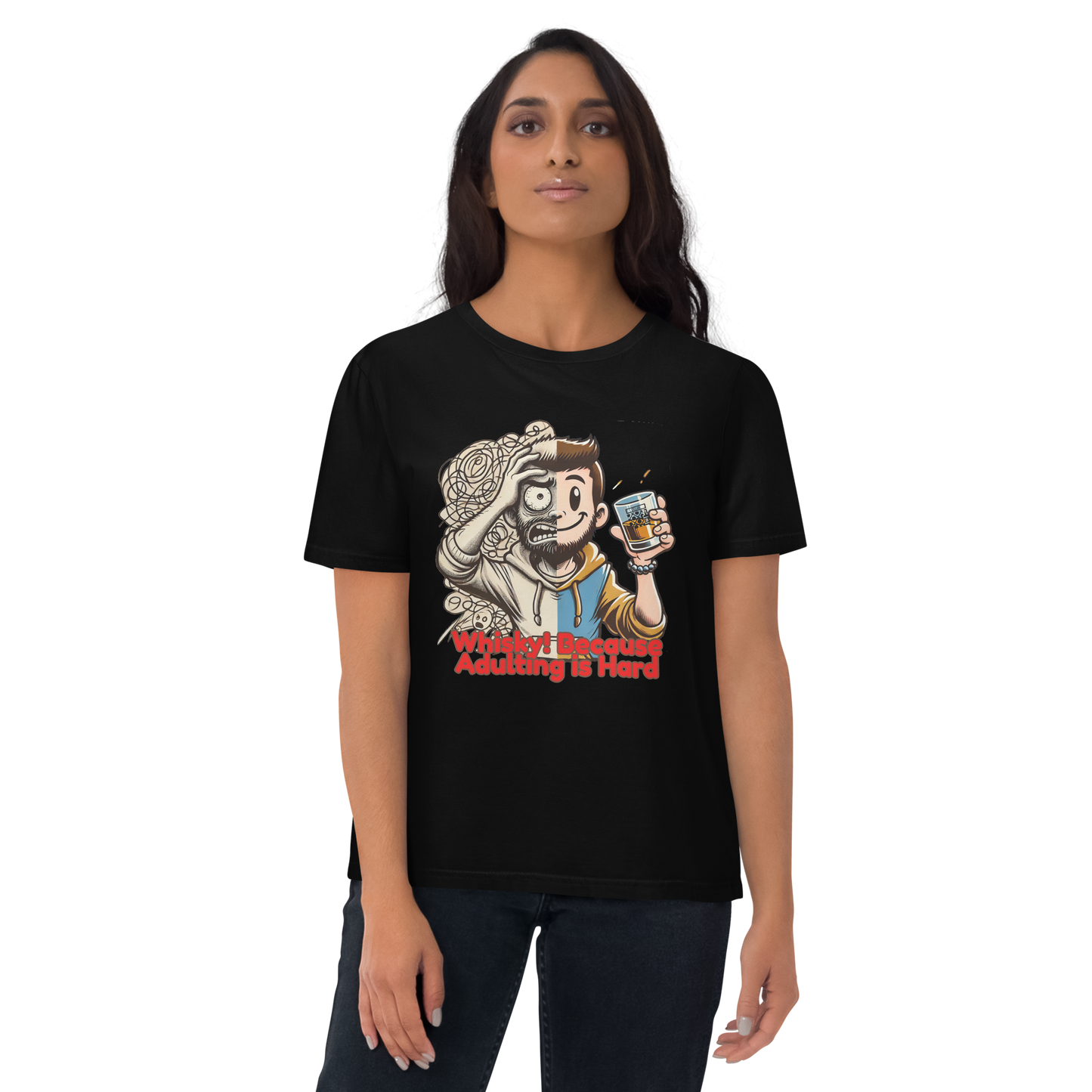 Cellar 8T Whisky - Adulting - Unisex Organic Cotton T-Shirt image 22