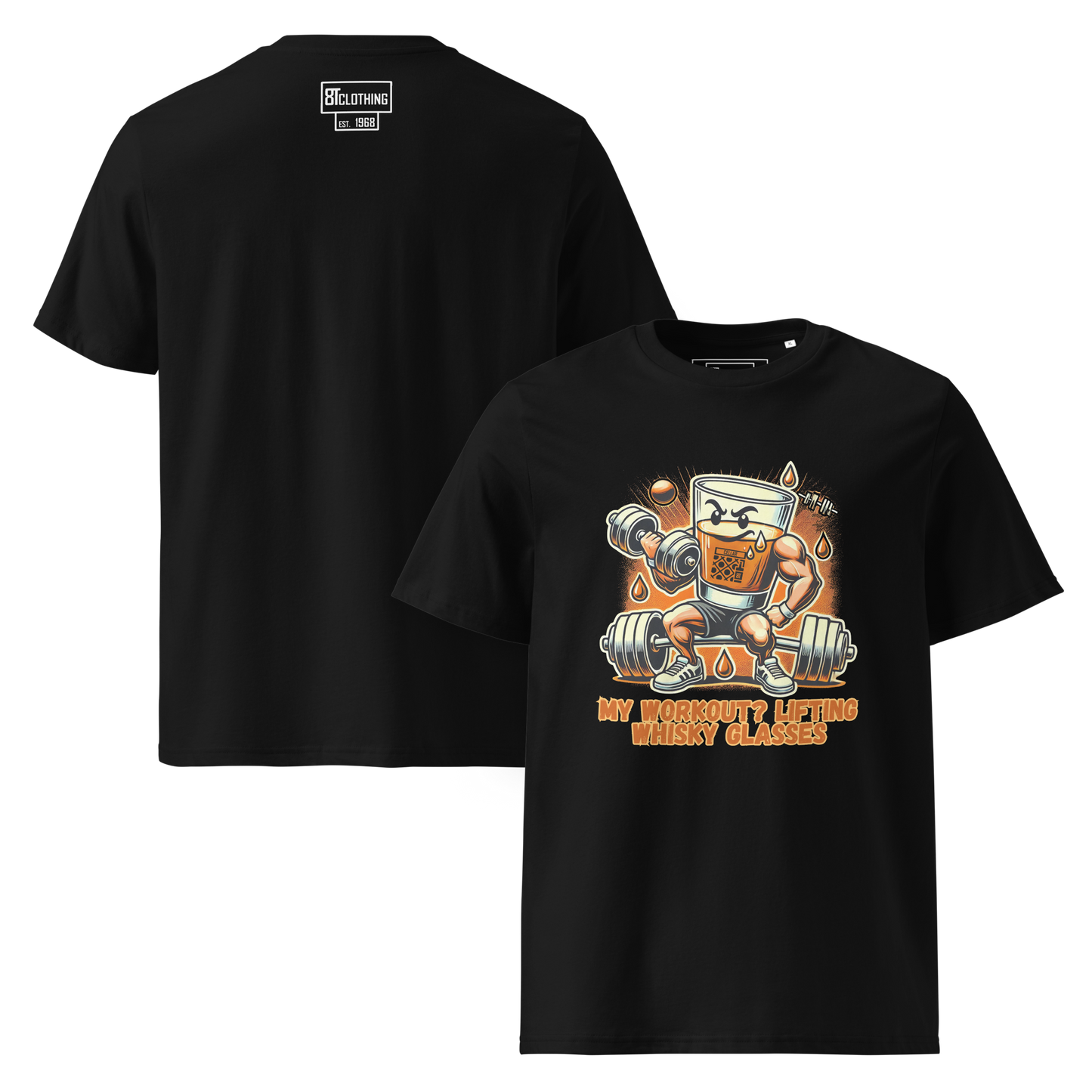 Cellar 8T Whisky - Workout - Unisex Organic Cotton T-Shirt image 21