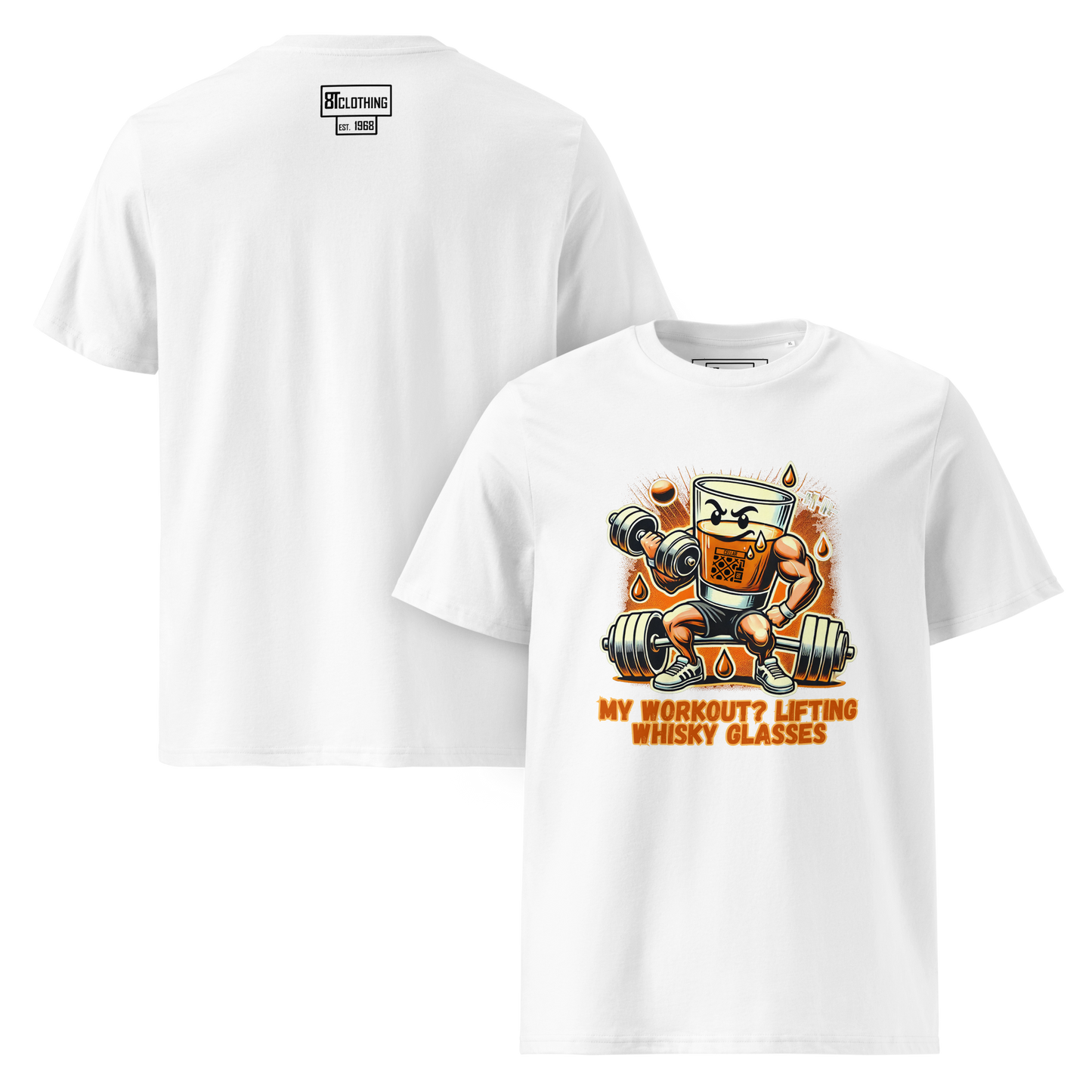 Cellar 8T Whisky - Workout - Unisex Organic Cotton T-Shirt image 27