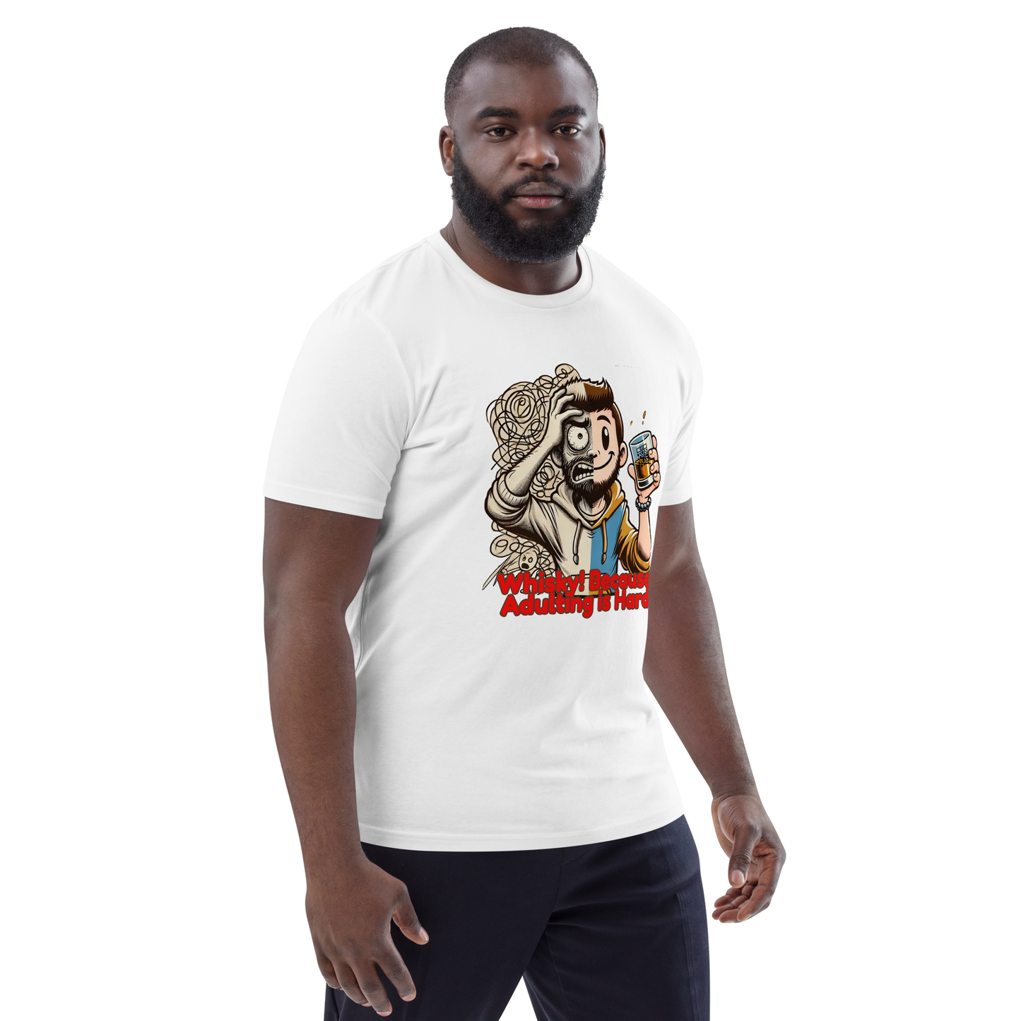 Cellar 8T Whisky - Adulting - Unisex Organic Cotton T-Shirt image 20