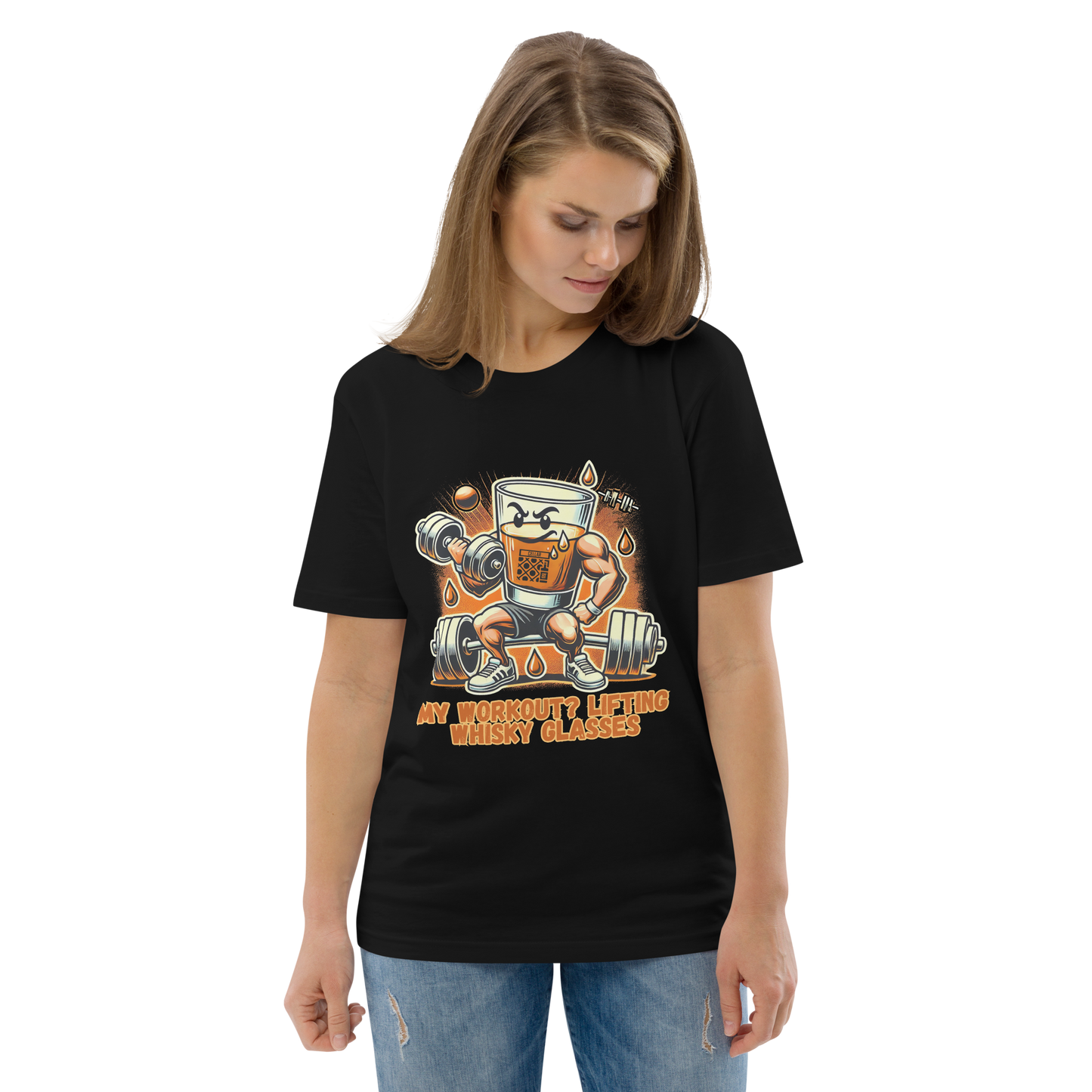 Cellar 8T Whisky - Workout - Unisex Organic Cotton T-Shirt image 13