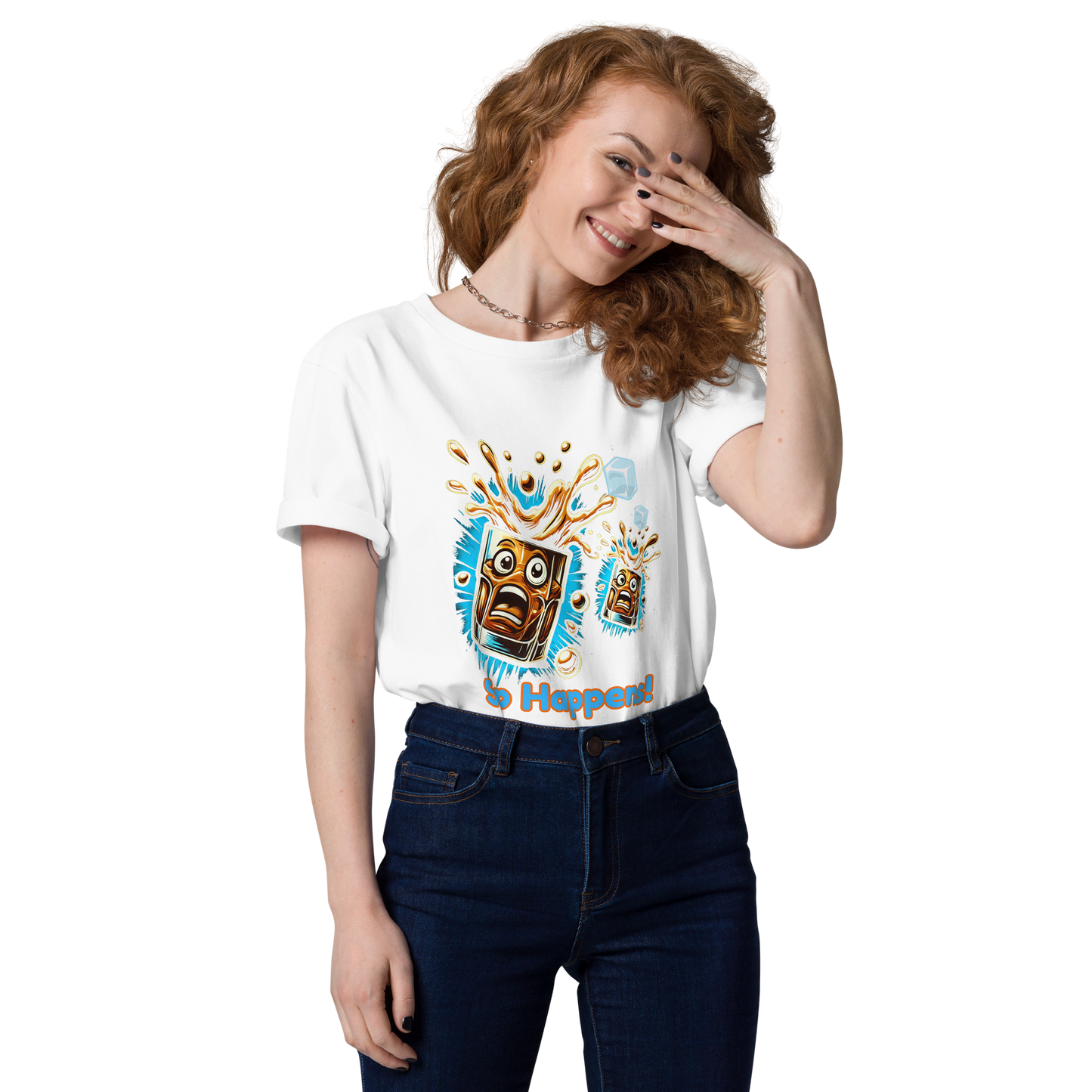 Cellar 8T Whisky - Sip Happens - Unisex Organic Cotton T-Shirt image 6