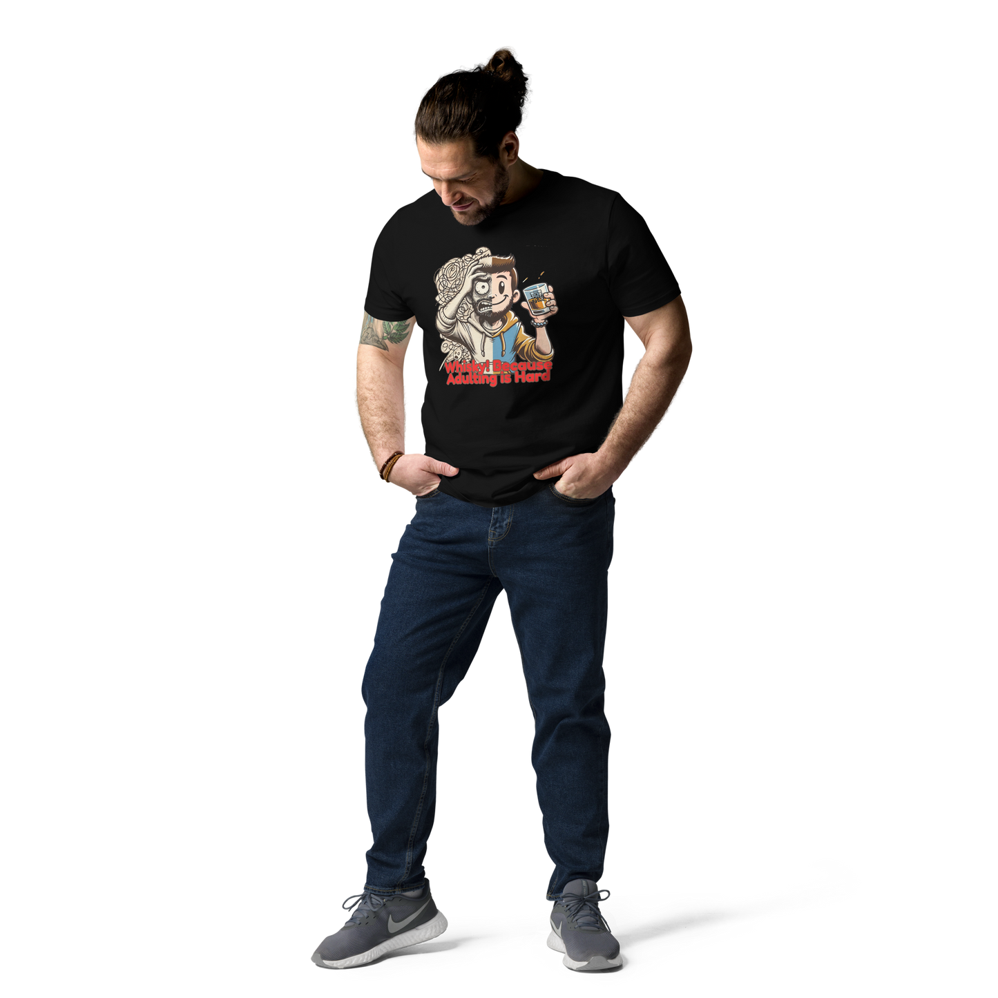 Cellar 8T Whisky - Adulting - Unisex Organic Cotton T-Shirt image 8