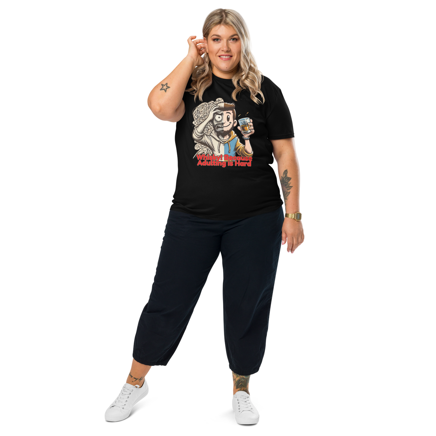 Cellar 8T Whisky - Adulting - Unisex Organic Cotton T-Shirt image 25