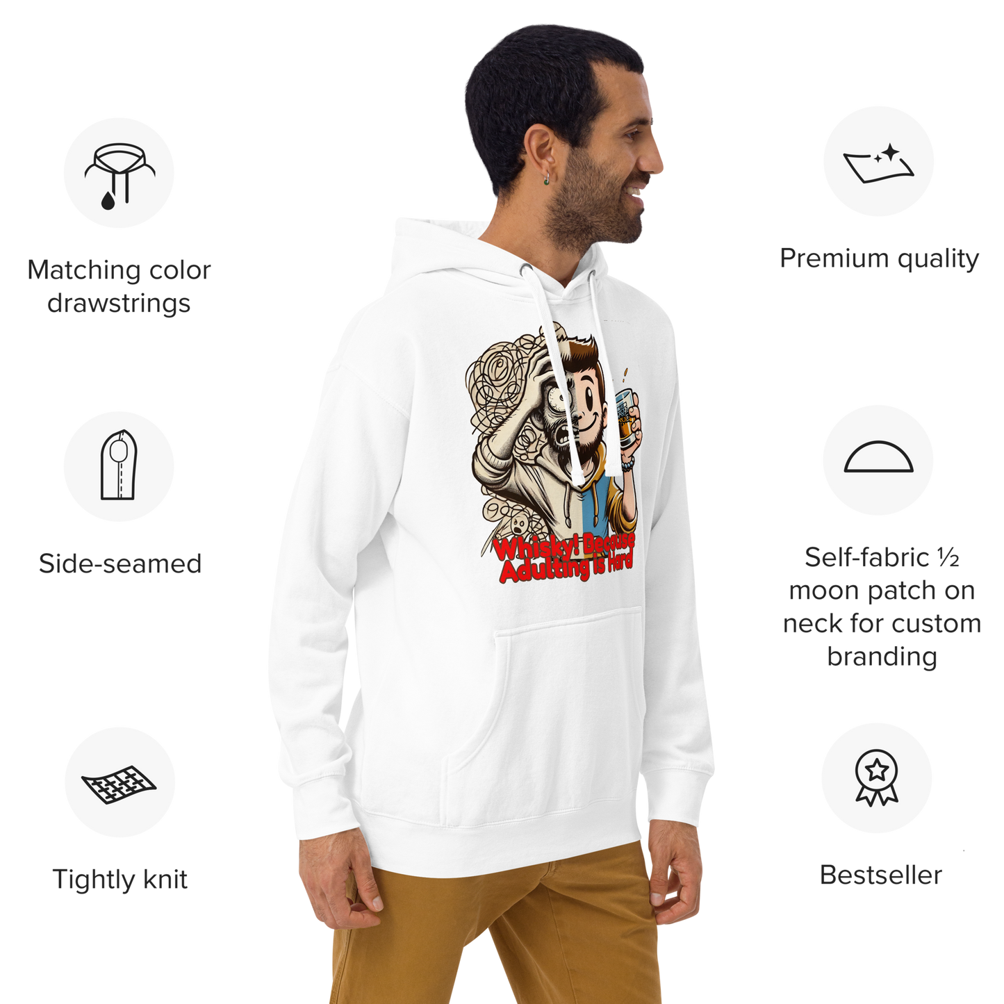 Cellar 8T Whisky - Adulting - Unisex Hoodie image 20