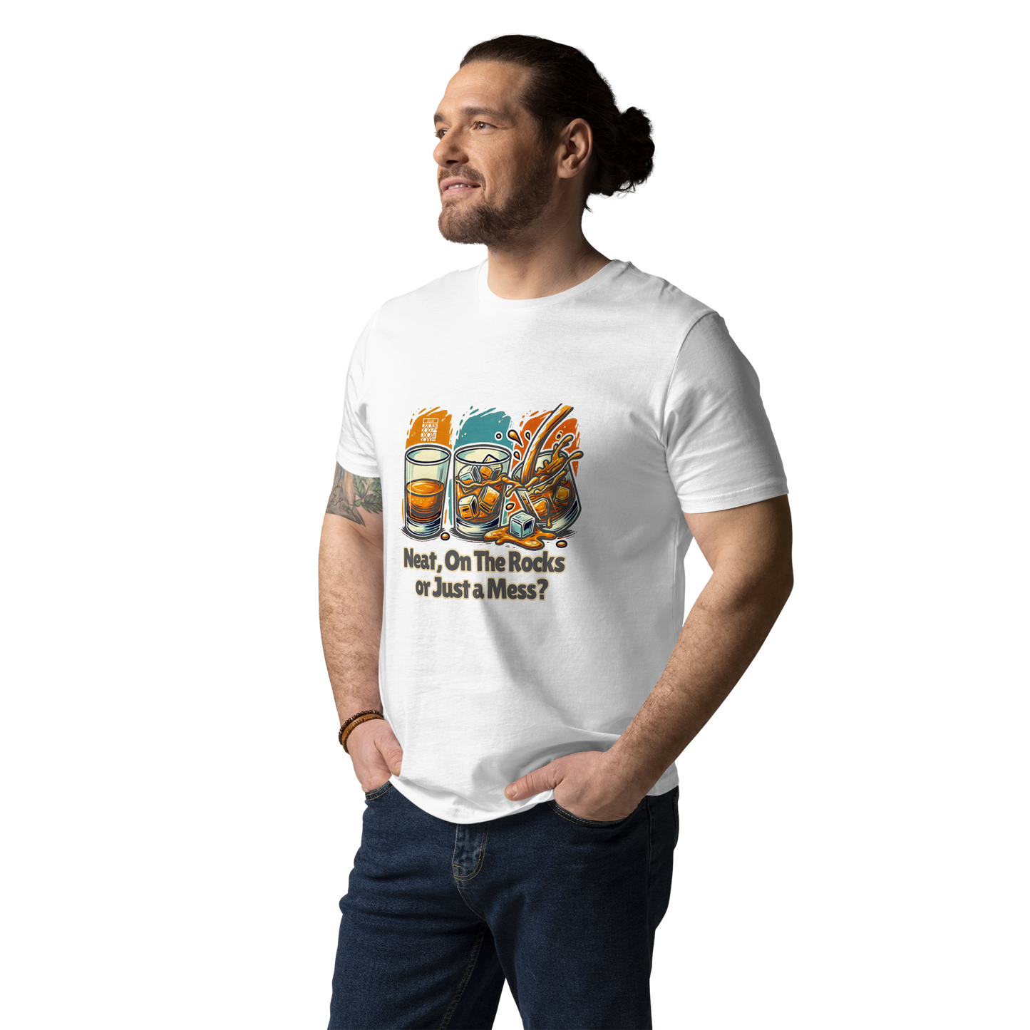 Cellar 8T Whisky - Neat - Unisex Organic Cotton T-Shirt image 5
