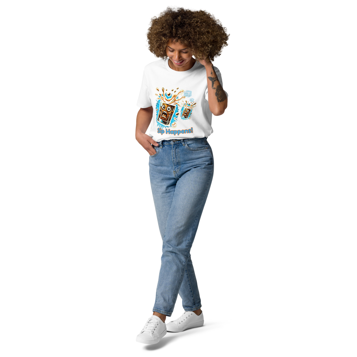 Cellar 8T Whisky - Sip Happens - Unisex Organic Cotton T-Shirt image 11