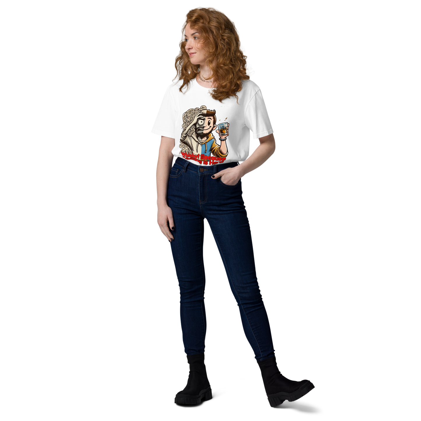 Cellar 8T Whisky - Adulting - Unisex Organic Cotton T-Shirt image 13