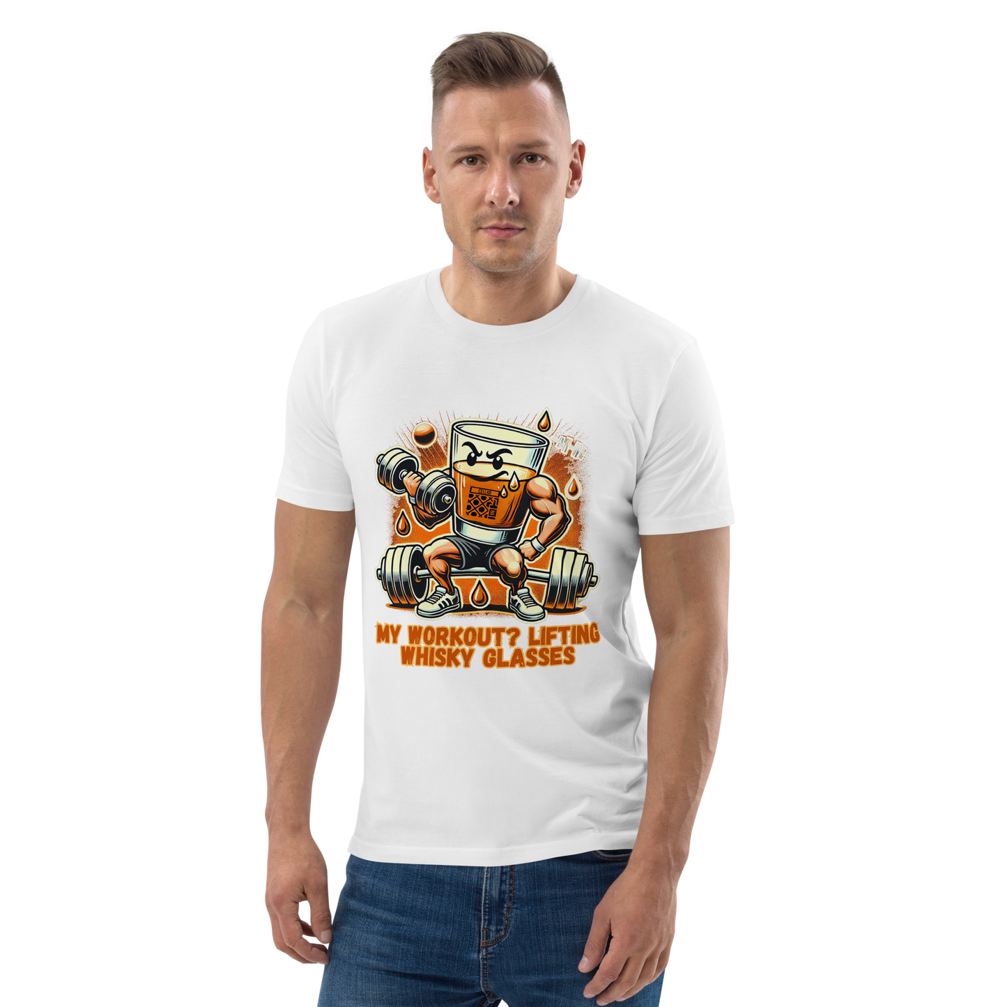 Cellar 8T Whisky - Workout - Unisex Organic Cotton T-Shirt image 24