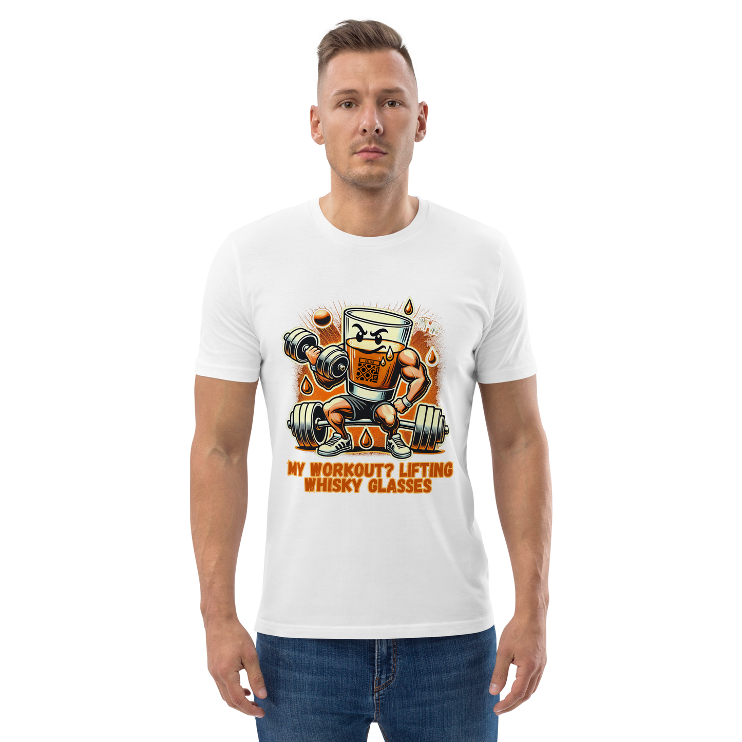 Cellar 8T Whisky - Workout - Unisex Organic Cotton T-Shirt image 21
