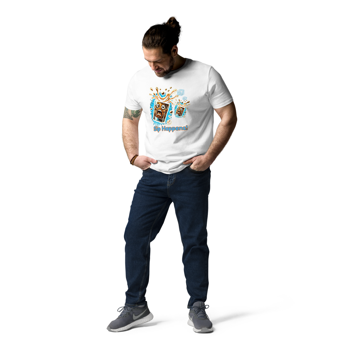 Cellar 8T Whisky - Sip Happens - Unisex Organic Cotton T-Shirt image 16