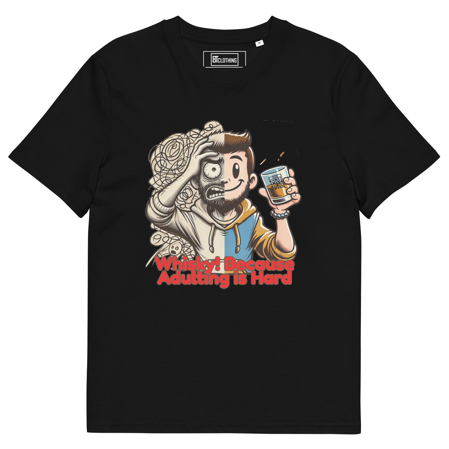 Cellar 8T Whisky - Adulting - Unisex Organic Cotton T-Shirt image 32