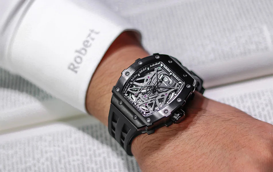 TSAR BOMBA – Carbon Fiber Automatic Men’s Watch (Model TB-8207)