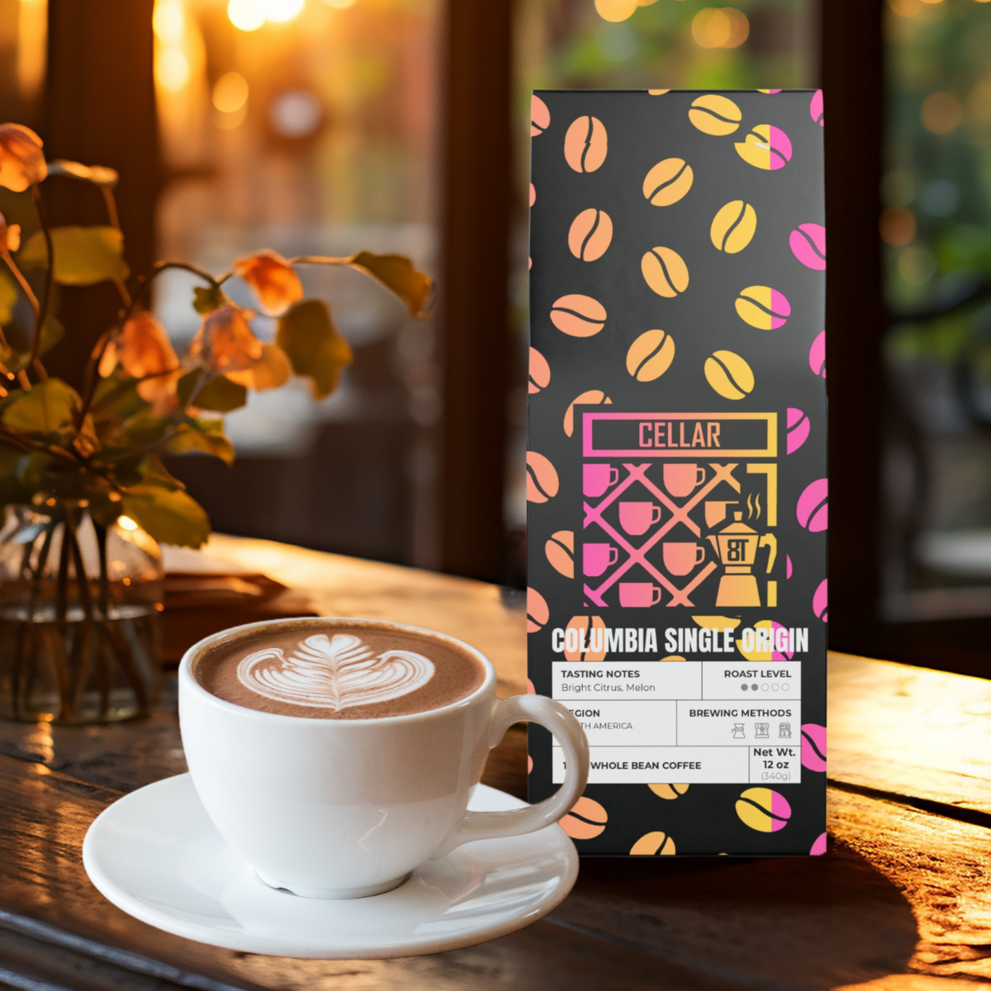 Cellar 8T Coffee - Colombia Single Origin (Light-Medium Roast)