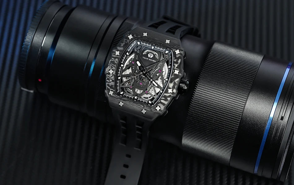 TSAR BOMBA – Carbon Fiber Automatic Men’s Watch (Model TB-8207)