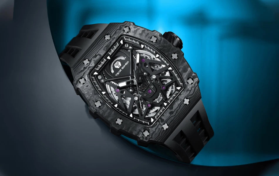 TSAR BOMBA – Carbon Fiber Automatic Men’s Watch (Model TB-8207)