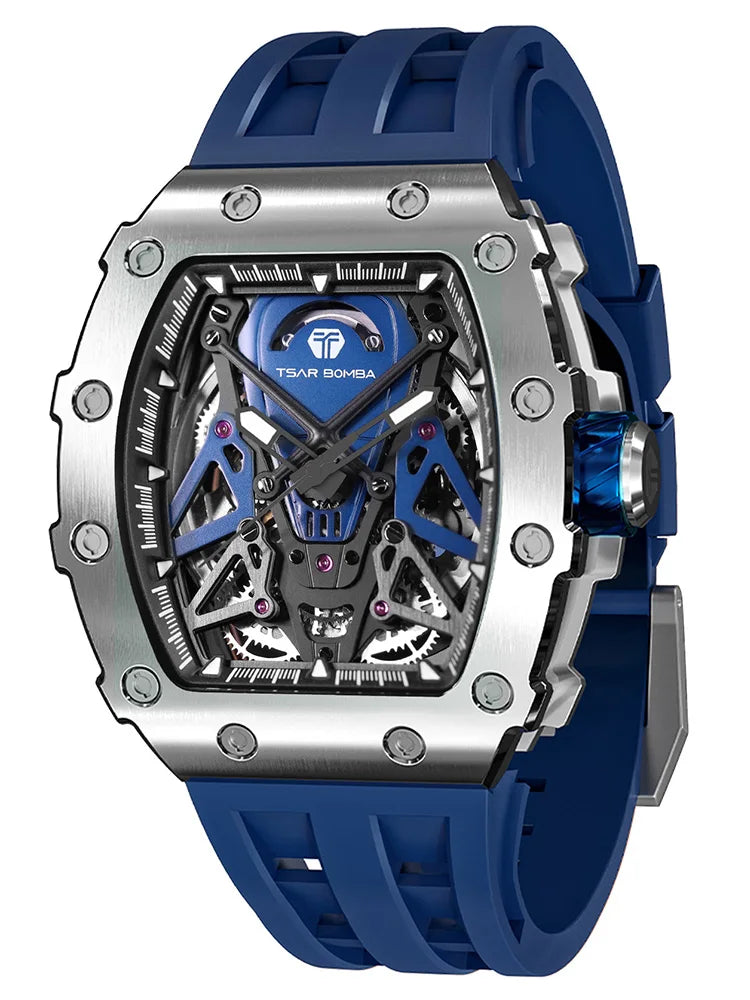 TSAR BOMBA – Carbon Fiber Automatic Men’s Watch (Model TB-8207)