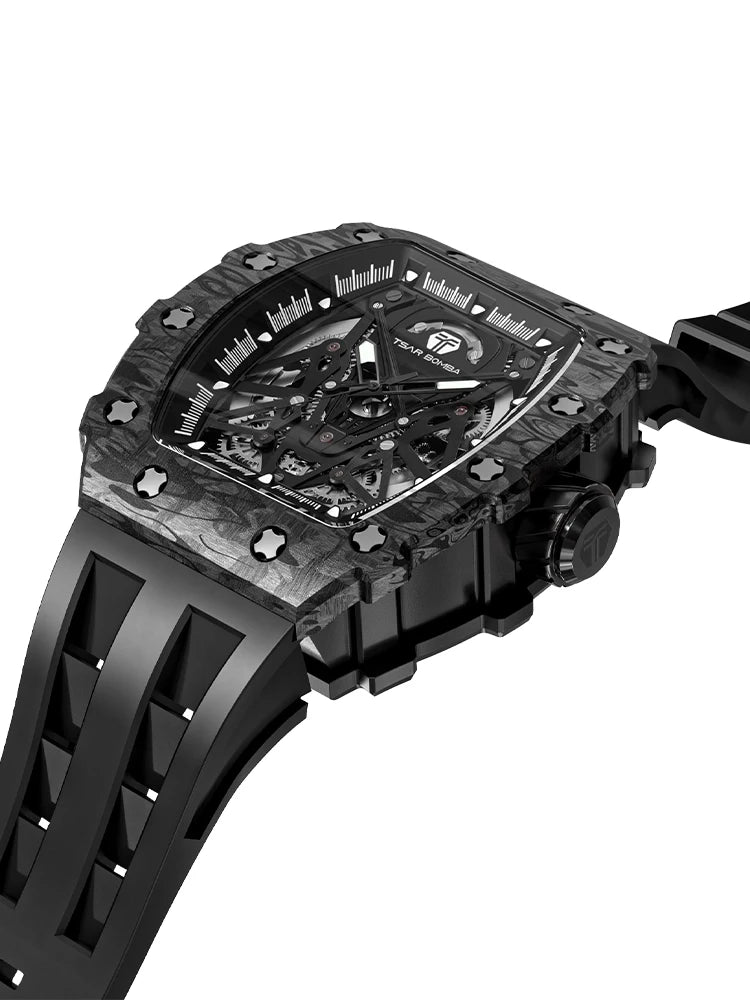 TSAR BOMBA – Carbon Fiber Automatic Men’s Watch (Model TB-8207)
