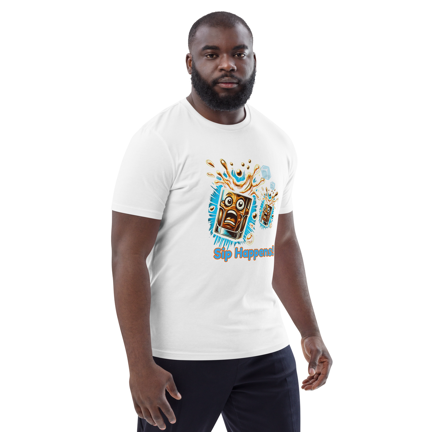 Cellar 8T Whisky - Sip Happens - Unisex Organic Cotton T-Shirt image 21