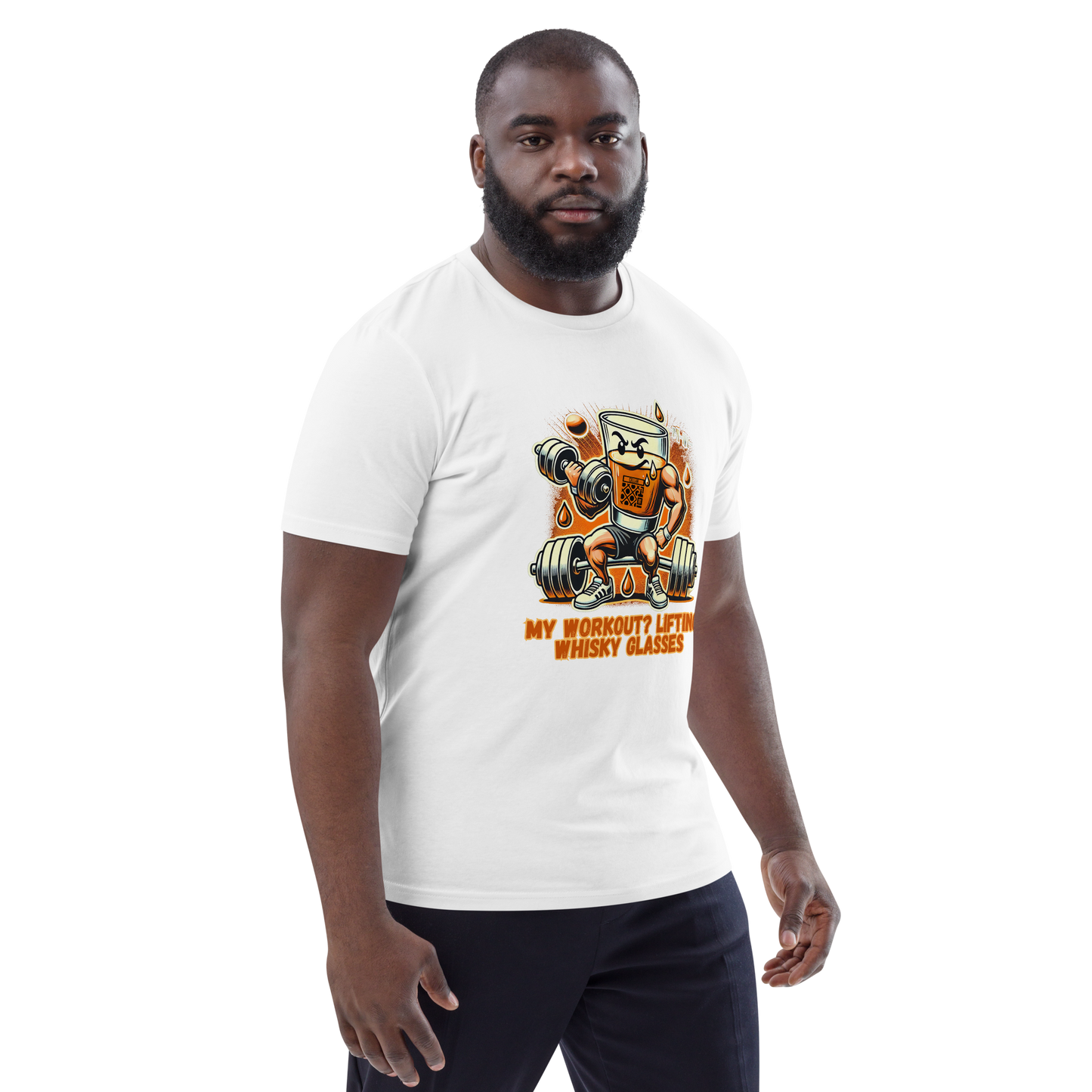Cellar 8T Whisky - Workout - Unisex Organic Cotton T-Shirt image 19