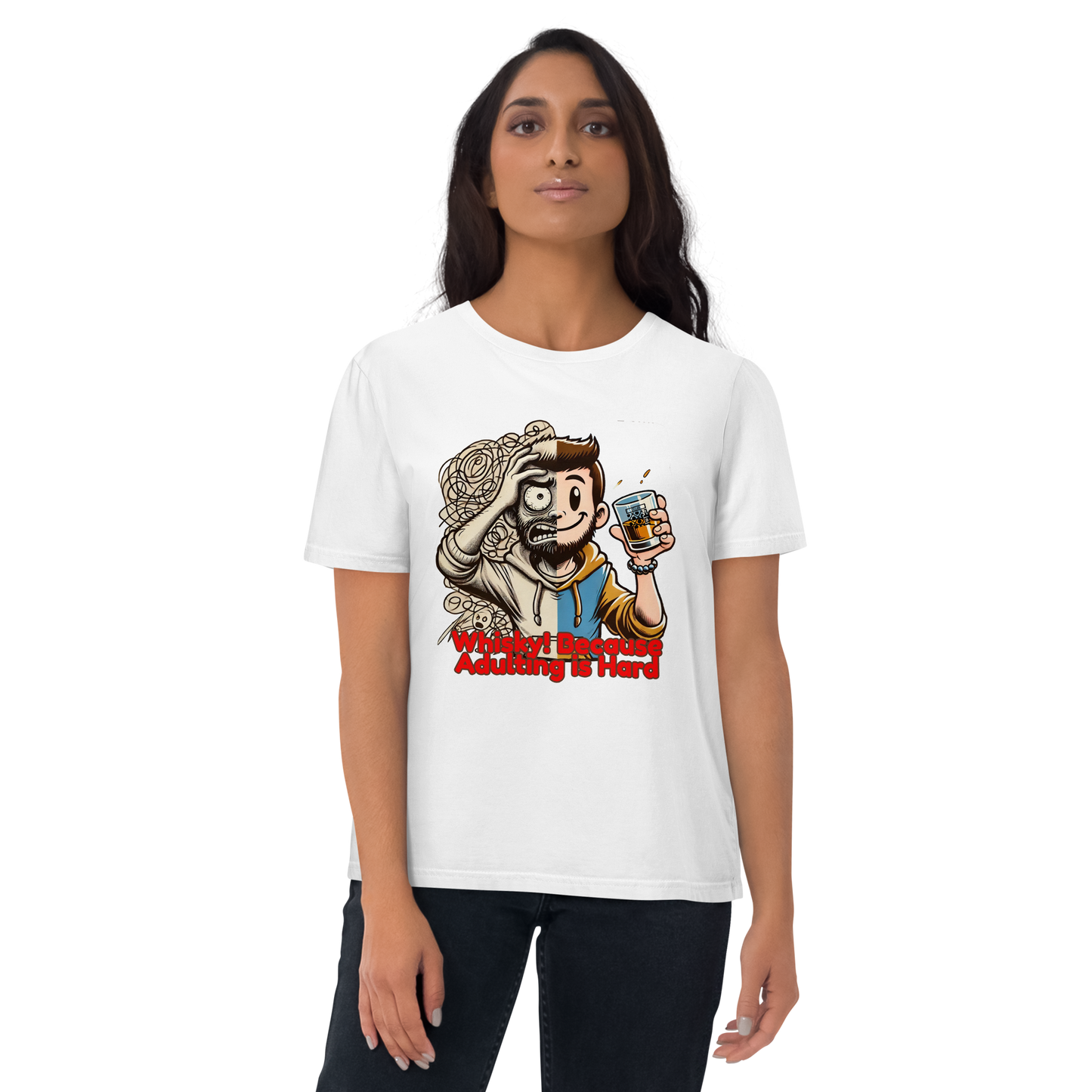 Cellar 8T Whisky - Adulting - Unisex Organic Cotton T-Shirt image 10