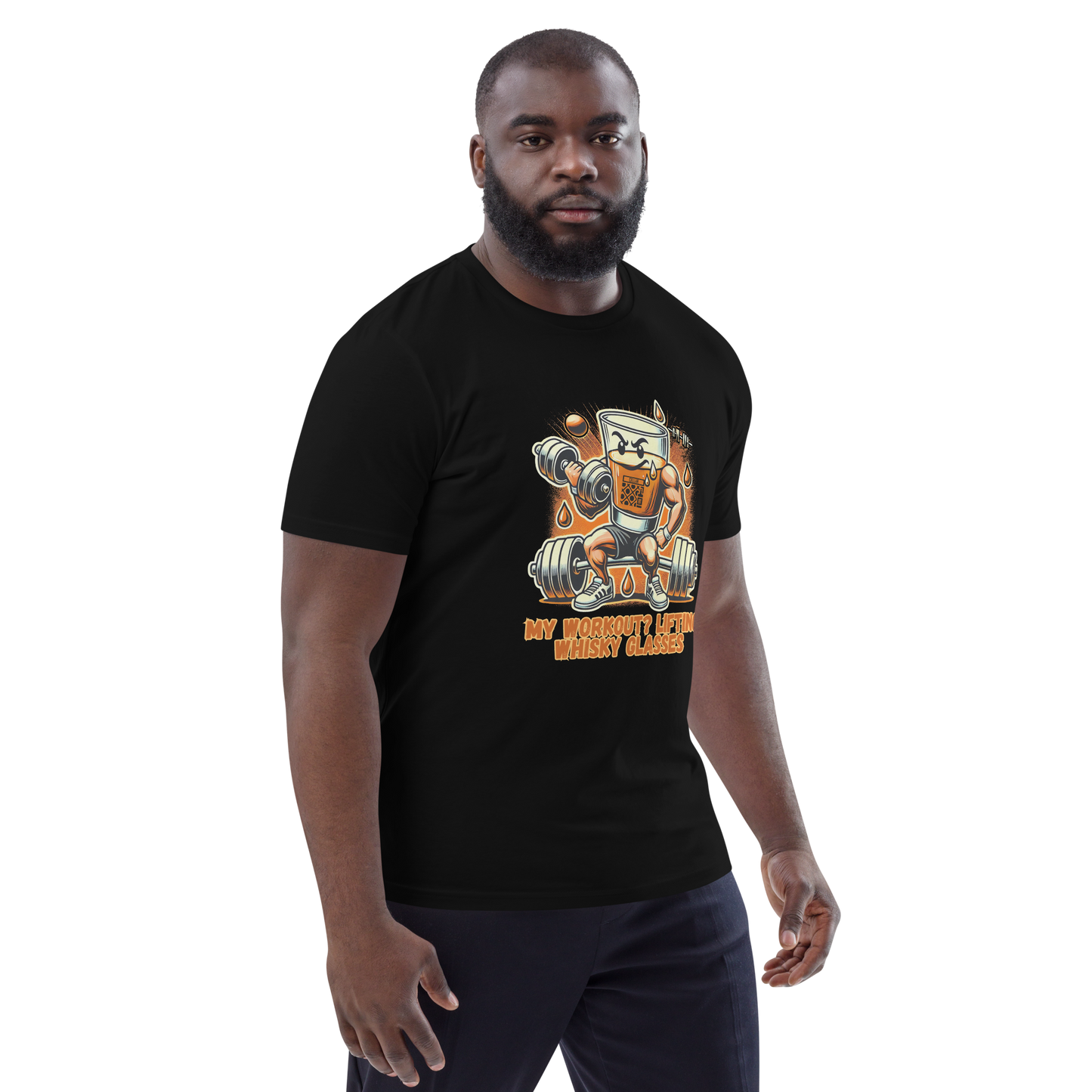 Cellar 8T Whisky - Workout - Unisex Organic Cotton T-Shirt image 8