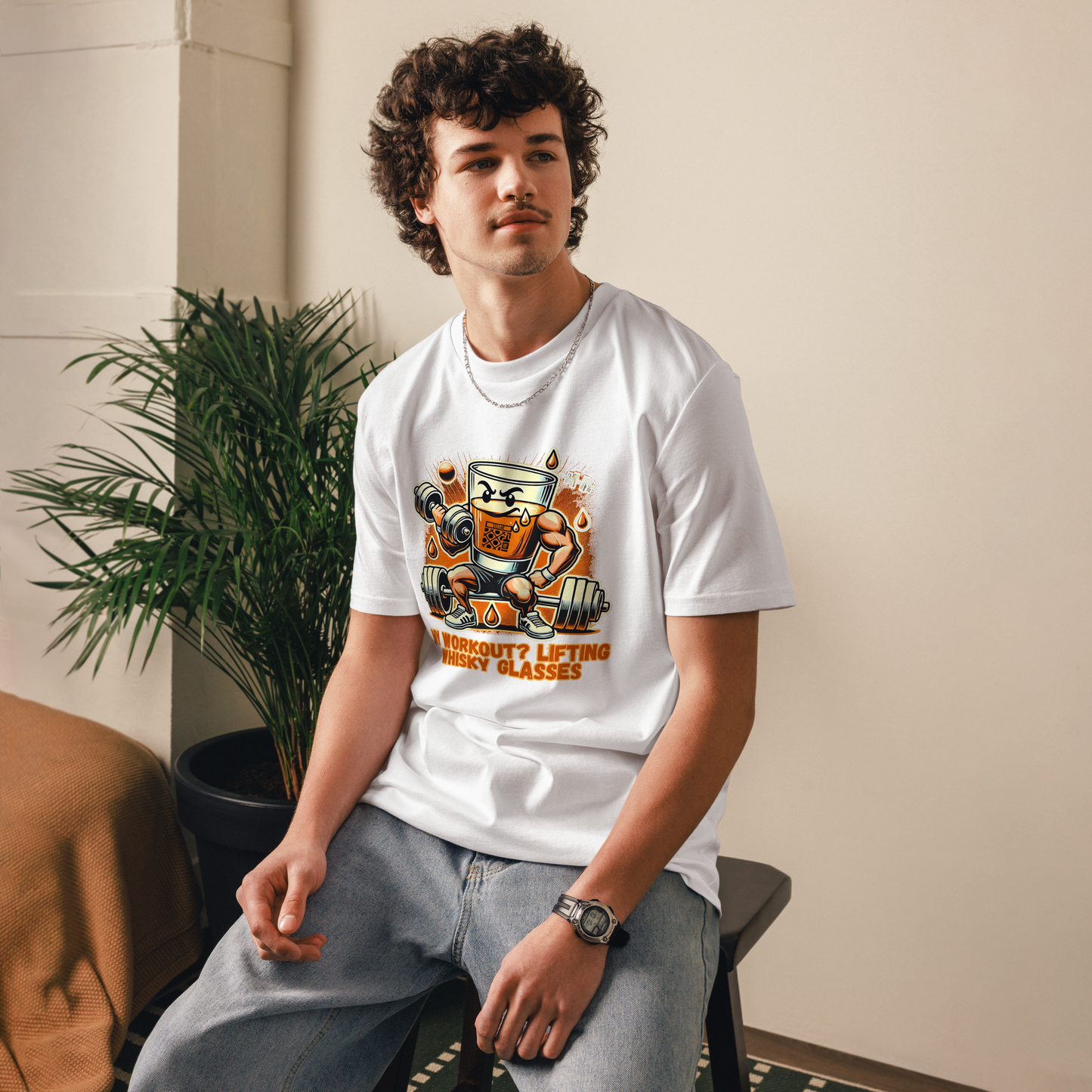 Cellar 8T Whisky - Workout - Unisex Organic Cotton T-Shirt image 14