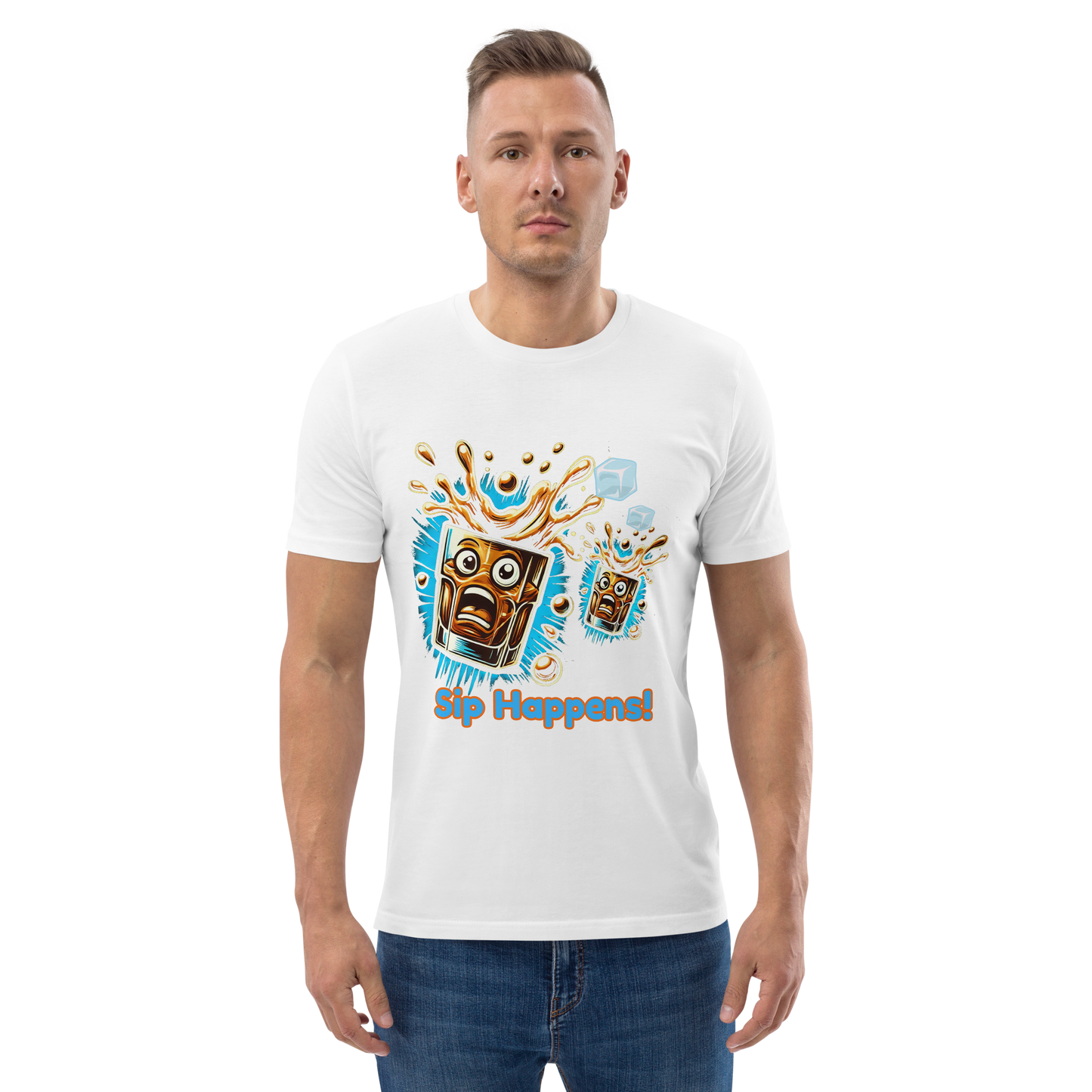 Cellar 8T Whisky - Sip Happens - Unisex Organic Cotton T-Shirt image 19