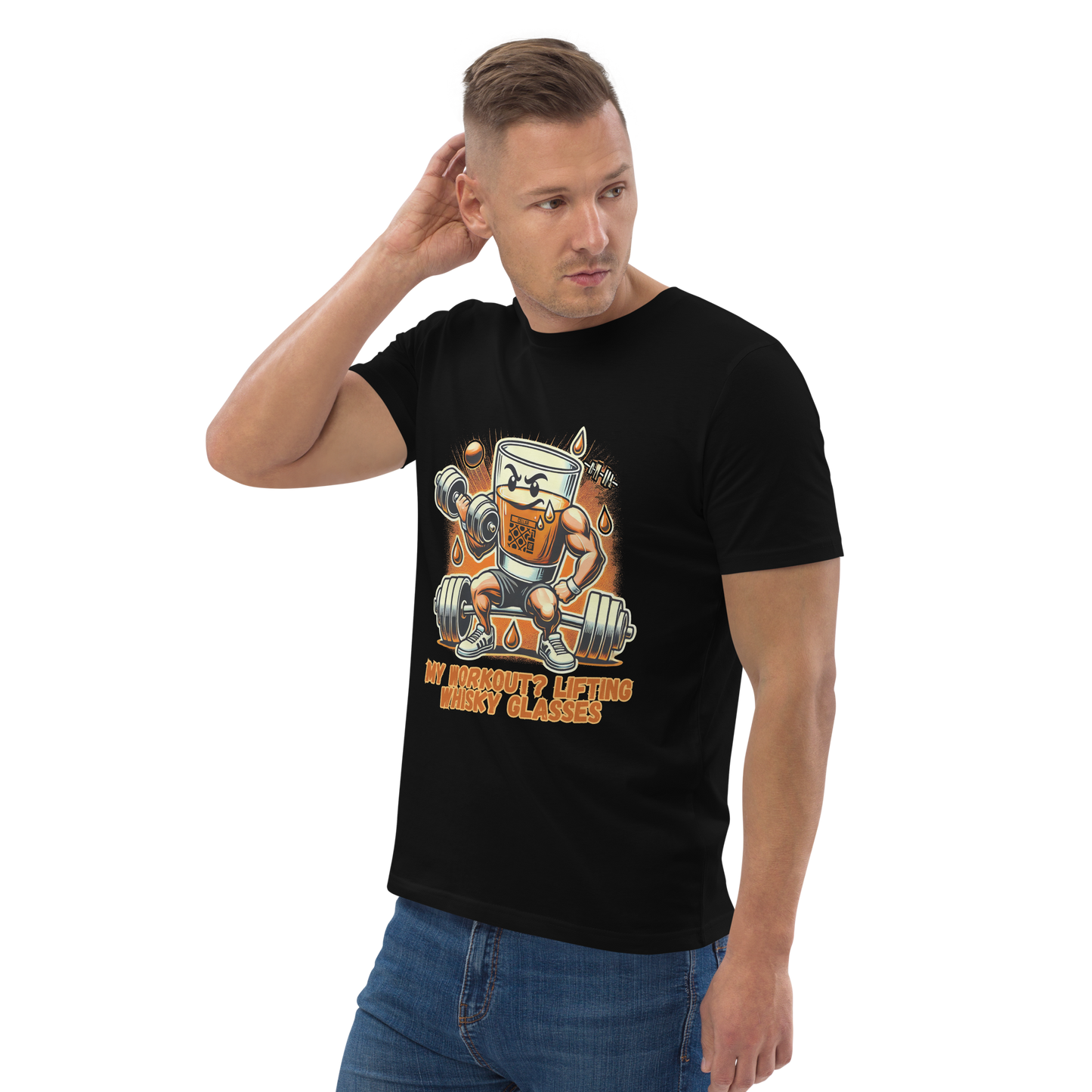 Cellar 8T Whisky - Workout - Unisex Organic Cotton T-Shirt image 2