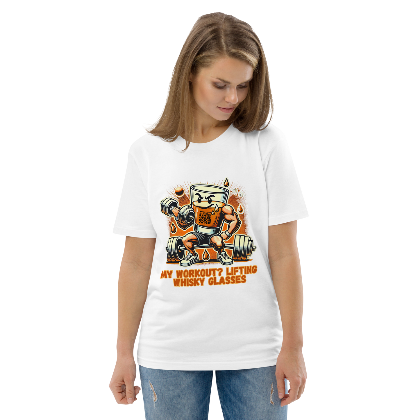 Cellar 8T Whisky - Workout - Unisex Organic Cotton T-Shirt image 6
