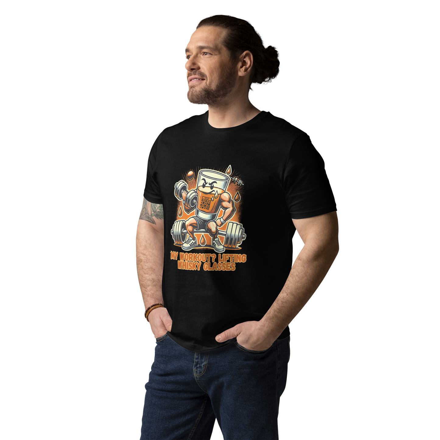 Cellar 8T Whisky - Workout - Unisex Organic Cotton T-Shirt image 9