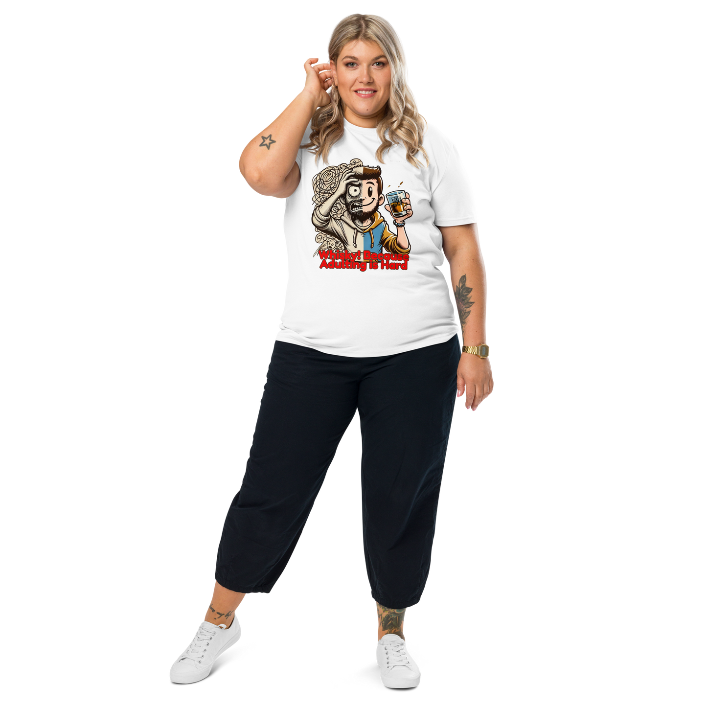 Cellar 8T Whisky - Adulting - Unisex Organic Cotton T-Shirt image 11