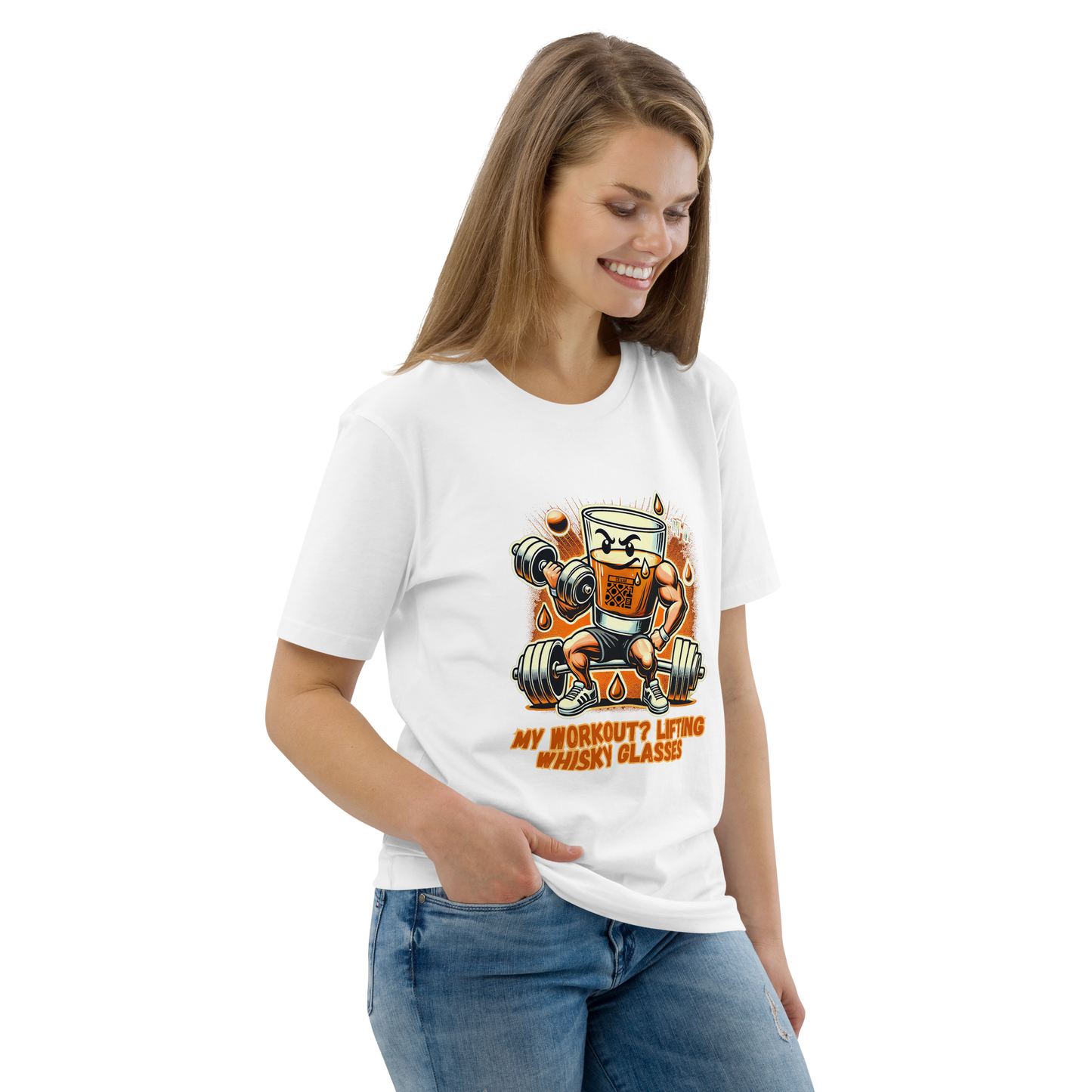 Cellar 8T Whisky - Workout - Unisex Organic Cotton T-Shirt image 9
