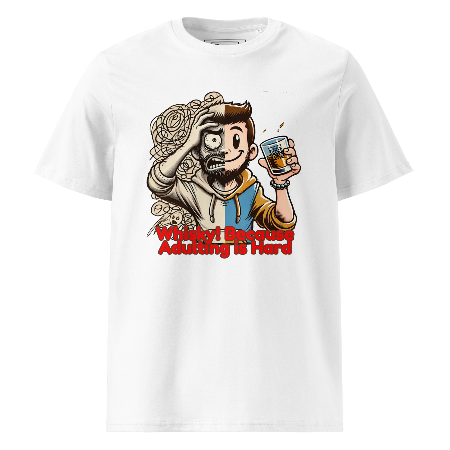 Cellar 8T Whisky - Adulting - Unisex Organic Cotton T-Shirt image 29