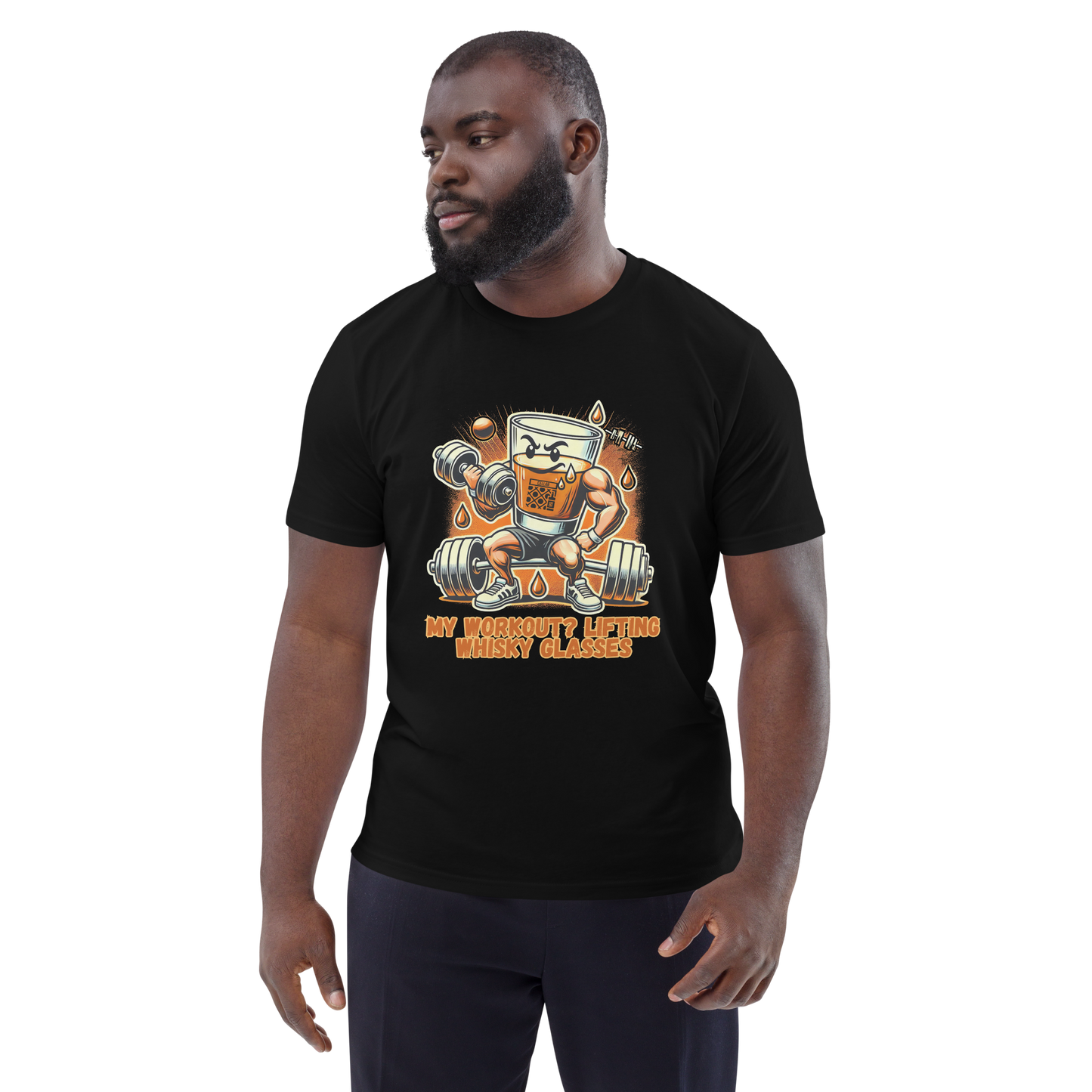 Cellar 8T Whisky - Workout - Unisex Organic Cotton T-Shirt image 5