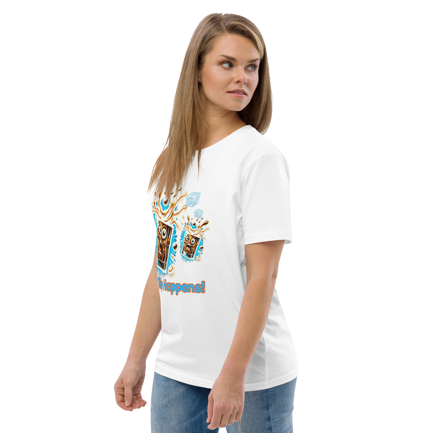 Cellar 8T Whisky - Sip Happens - Unisex Organic Cotton T-Shirt image 4