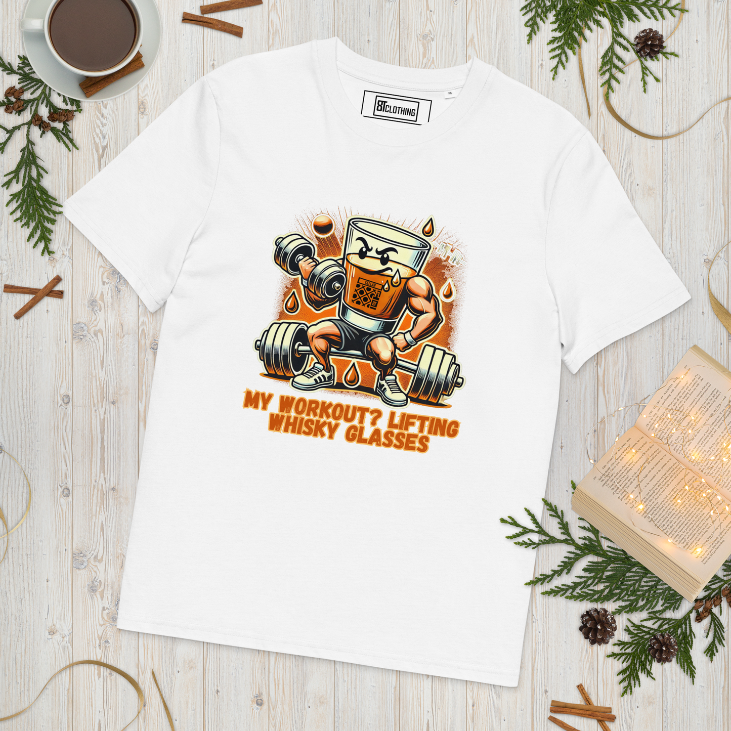 Cellar 8T Whisky - Workout - Unisex Organic Cotton T-Shirt image 35