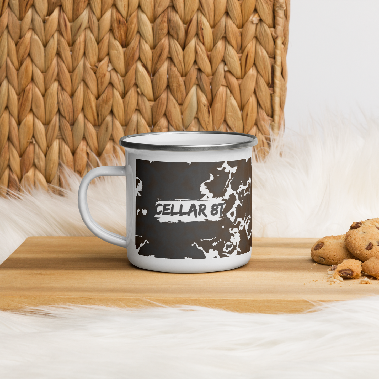 Cellar 8T - Smoked Oak - Enamel Mug